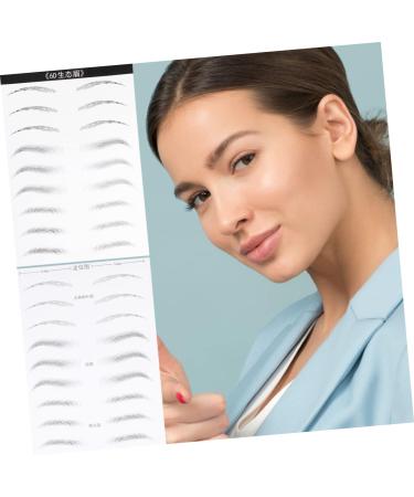Mikinona 2 Pairs Stickers Realistic Waterproof Imitation Eyebrows Cosmetic Modify The Lazy Woman 1 count (Pack of 1) Black 003 - Buy Online on SooperMarket.com