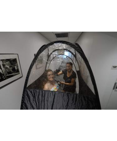KobbTan Large Deluxe Black Clear Spray Tanning Pop Up Tent with Carry Case - Portable Mobile Tan Booth - Buy Online on SooperMarket.com