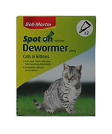 Bob Martin Cat Deworming Treatment Clear Spot On Wormer For Cats And Kittens 2 Pipettes