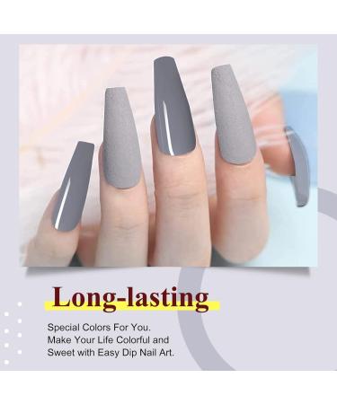 28g Fine Gray Dip Powder No Lamp Cure | Gel Polish Effect | Smooth Finish (No.48) - Buy Online on SooperMarket.com