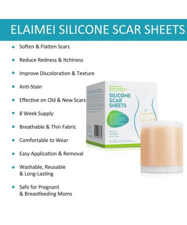 Silicone Scar Tape 4cm x 1.5m - Self Adhesive & Non-irritating - C Section & Burn Scar Removal - Meat Color - Buy Online on SooperMarket.com