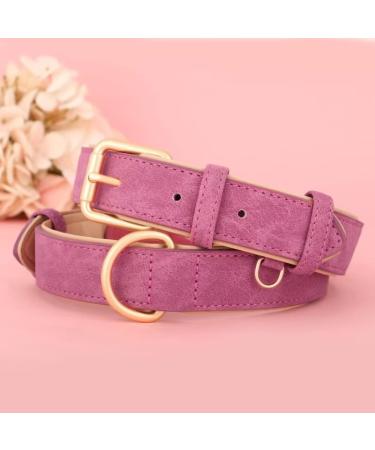 Beirui Soft Padded Leather Dog Collar - Comfortable & Durable for All Dog Sizes - Pink 28-38cm Quality Alloy Fittings - Buy Online on SooperMarket.com