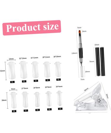 Gogogmee 1 Set Nail Extension Set Fake Manicure Patch Nail Tools Fake Nail Tip Finger Extension Brush Nail Art DIY Accessory DIY Accessories Manicure Pen Tool Manicure Art Kit Clips Plastic - Buy Online on SooperMarket.com