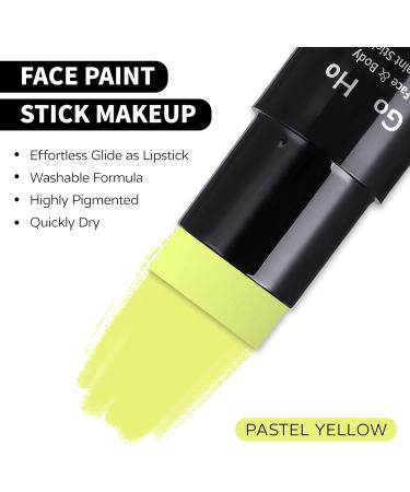 Washable Yellow Face Paint Stick | Non-Toxic Cream Makeup Stick for Theater, Halloween, Cosplay | 1.06 Oz Full-Coverage Body Paint - Buy Online on SooperMarket.com