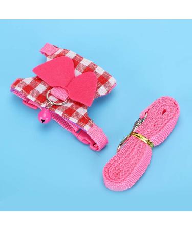 Small Pet Vest Chest Strap Pet Walking Harness and Leash Set Rabbit Squirrel Ferret Hamster Pink Vest Harness(S) - Buy Online on SooperMarket.com