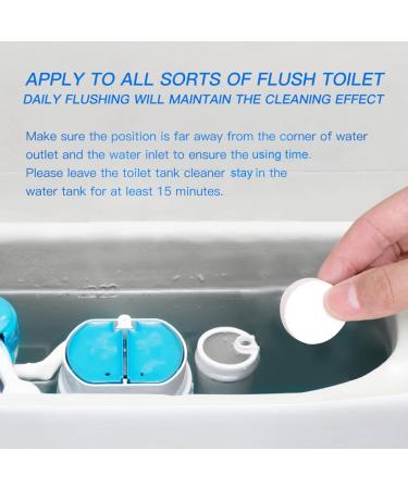 KIISIISO 12-Pack Toilet Bowl Cleaner Tablets - Automatic Tank Cleaner with Sustained Release Technology for White Bathroom - Buy Online on SooperMarket.com