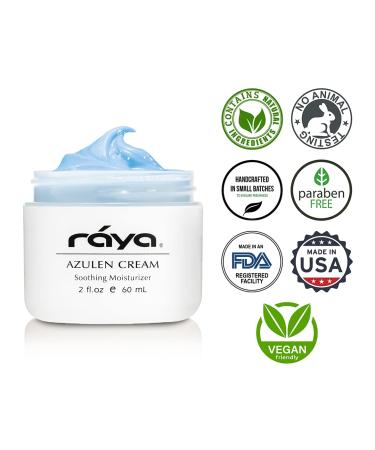 Raya Azulen Cream (301) | Moisturizing Day and Night Face Cream for Combination & Sensitive Skin | Refines, Tones, and Tightens | Soothing Azulene Formula - Buy Online on SooperMarket.com