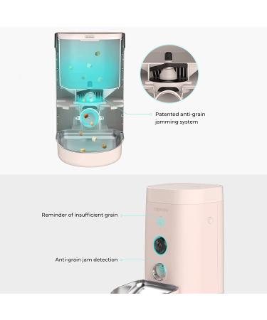 DOGNESS Automatic Cat Feeder with Camera - 1080P HD Video, Night Vision, WiFi, 2-Way Audio, Sensor Alerts (Pink) - Buy Online on SooperMarket.com