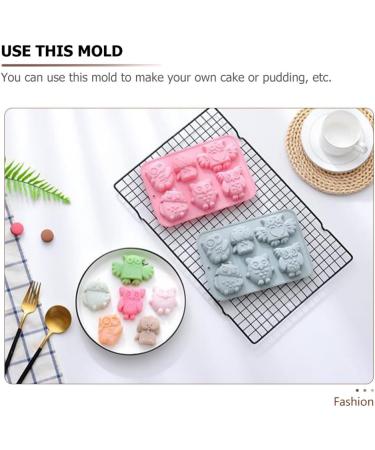 Alipis 2 Pcs Baking Cake Mold Roasting Pan Baking Pans Ice Cube Lollipop Molds Silicone Mold Tool Household 19.9x13.8cm Blue - Buy Online on SooperMarket.com