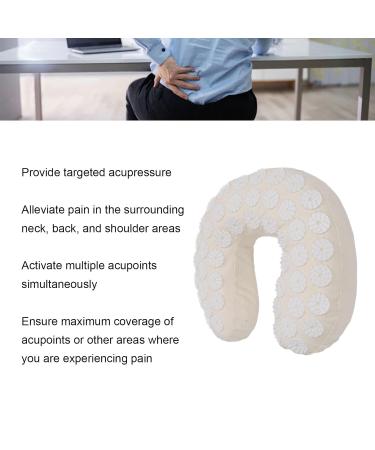 Acupressure Neck Pillow - U-Shaped Cervical Massage Pillow | Soft Cotton Fabric for Car & Travel - Buy Online on SooperMarket.com