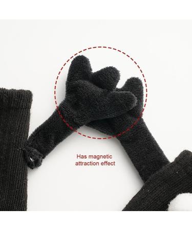 Couple Holding Hands Socks - Funny Magnetic 3D Doll Couple Socks | Unisex White 4 Pair - Buy Online on SooperMarket.com