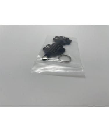 Copter Farm Dog Brand Collar Bag | Engraved Art & Real Leather | Custom Dog ID Tag | Black Flower Design - Buy Online on SooperMarket.com