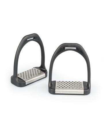 Shires Plastic Stirrup Irons with Metal Treads (689) One Size