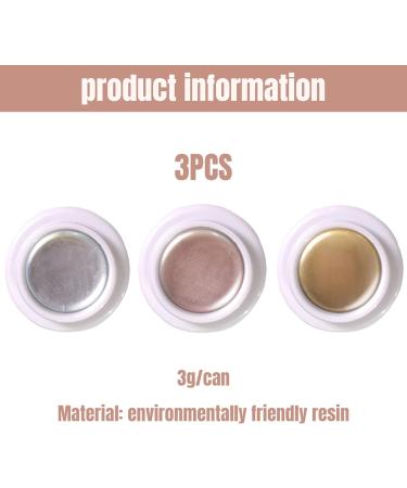 Chrome Nail Powder 3P Metallic Gel Nail Polish 3Pcs Nail Art Painting Liner Gel 3D Gold Silver Rose Gold Gel Nail Art for Home Salon Nail Painting Drawing Gel Nail Design - Buy Online on SooperMarket.com