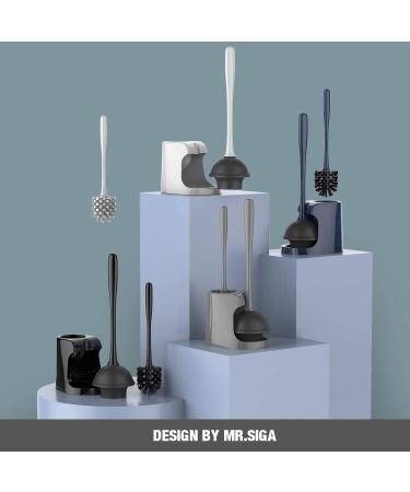 MR.SIGA Toilet Plunger and Bowl Brush Combo - Navy | Bathroom Cleaning Essential - Buy Online on SooperMarket.com