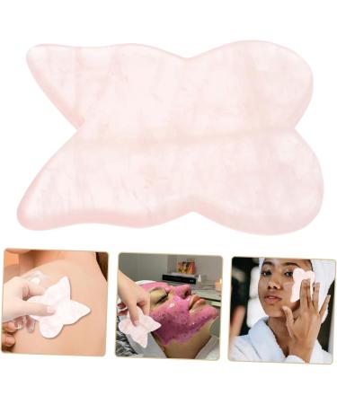 Shop NOLITOY Rose Quartz Gua Sha Butterfly Board - Facial Sculpting Tool for Radiant Skin | Pink Crystal Facial Massager - Buy Online on SooperMarket.com