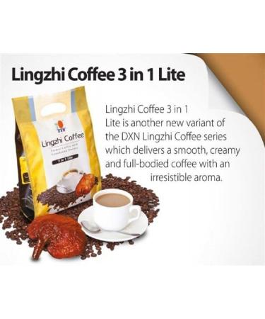 DXN Lingzhi Lite Coffee 3 in 1 with Ganoderma + 5's Nona Manis Disposable Coaster (Pack of 1) Original Pack of 1 - Buy Online on SooperMarket.com