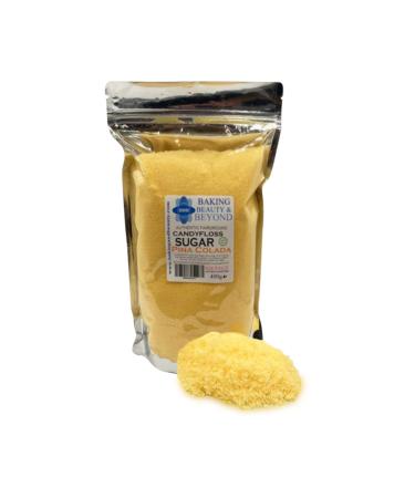Baking Beauty and Beyond Premium Floss Sugar for Cotton Candy - Cotton Candy Flossing Sugar with Natural Ingredients Perfect for Every Occasion Bulk Floss Sugar 400g - Pina Colada Flavour