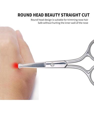 Professional Beard and Moustache Trimming Scissors - Stainless Steel, Round-Headed 06 - Buy Online on SooperMarket.com