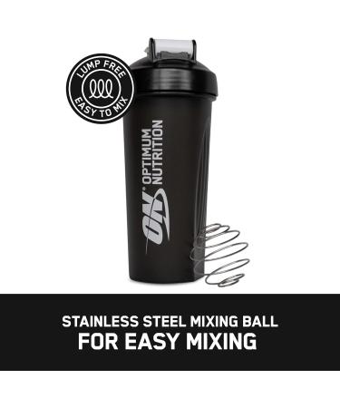 Optimum Nutrition Stainless Steel Mixing Ball Shaker 600ml - BPA & DEHP-Free, Dishwasher Safe, Black - Buy Online on SooperMarket.com