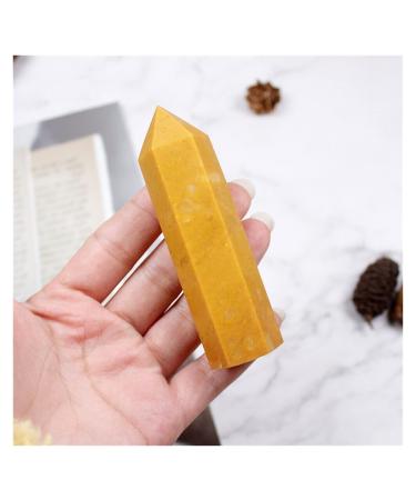 Natural Yellow Aventurine Natural Crystal Points Reiki Feng-Shui Stone for Meditation Room Decor Obelisk Ornament (Color : Yellow Aventurine Size : 5-6cm) 5-6cm Yellow Aventurine