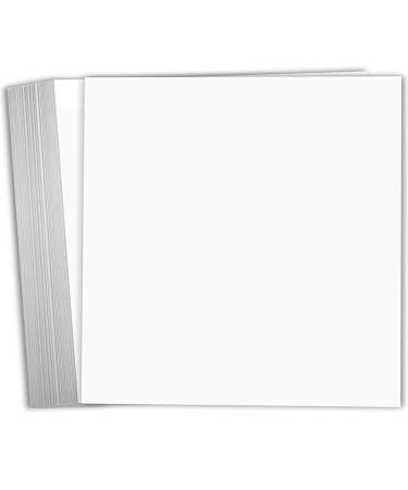 Hamilco White Cardstock Scrapbook Paper 12x12 65lb Card Stock 25 Pack 65 lb Cover