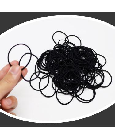 100pcs Black Elastic Hair Bands Small Elastic Hair Bobbles For Women 2mm Thin Hair Tie for Kids Soft Hair Bands withou Metal Elastic Ponytail Holder Gentle Elastics Hair Ties - Buy Online on SooperMarket.com