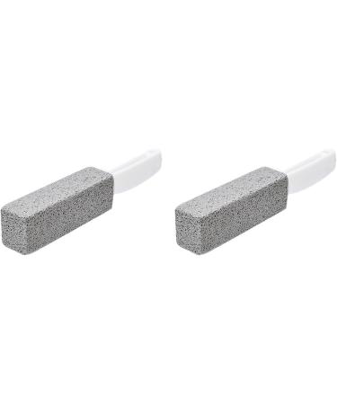  2 Pack Pumice Stone Toilet Bowl Cleaner with Extra Long Handle Stain Remover Pumice Toilet Cleaning Brush Also Cleans Limescale Hard Water Rings Tiles Iron and - Buy Online on SooperMarket.com