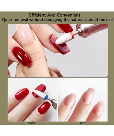 YHTSPORT 8Pcs Ceramic Nail Drill Bits - Nail Removal for Acrylic & Gel Nails - Cuticle Scissors & Curved Nail Bits for Electric Nail Files - Buy Online on SooperMarket.com
