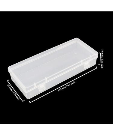 Thintinick 6 Pack Clear Plastic Storage Containers with Hinged Lid - Ideal for Beads & Crafts - 6.1 x 2.56 x 1.18 inch - Buy Online on SooperMarket.com