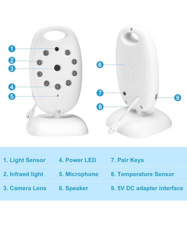 MYPIN Baby Monitor 2.0 with Camera, Night Vision, Two-Way Talk, Lullaby - HS0114 - Buy Online on SooperMarket.com