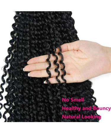 18 inch Passion Twist Water Wave Crochet Braids Hair - 7 Packs | Long Bohemian Locs | Synthetic Hair Extensions for Spring Twist and Fluffy Style - Buy Online on SooperMarket.com