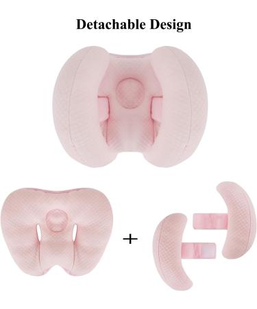 Baby Travel Cushion Pillow - Infant Head & Neck Support for Car Seat & Stroller - Toddler Comfortable Headrest - Pink - Buy Online on SooperMarket.com