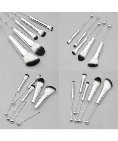Beaded Cosmetic Brush Metal Handle Makeup Brush Perfect For Contouring Defining Blending Concealer Brush - Buy Online on SooperMarket.com