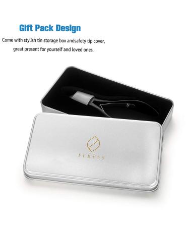FERYES Precision Toenail Clipper | Stainless Steel Nail Cutter for Thick or Ingrown Toenails | Podiatrist Recommended | Manicure Pedicure Clipper - BLACK - Buy Online on SooperMarket.com