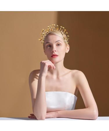 Bohue Star Headband Vintage Halo Crown Headpiece Star Halo Wedding Tiara Hair Hoop Crown Costume Spike Head Piece for Women Girls - Buy Online on SooperMarket.com
