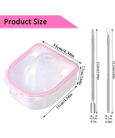Nail Soak Off Bowl Set with Cuticle Peeler and Pusher - Manicure Tool for Gel Polish, Dip Powder Removal and Spa Cleaning - Buy Online on SooperMarket.com