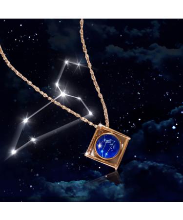 Women's Map Pendant Twelve Necklace Constellation Wild Necklace Simple Personality Clavicle Star Necklaces & Pendants Simulated Diamond Initial Necklace (F One Size)