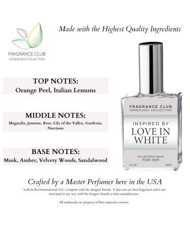 Inspired by Love In White 1.9 oz. EDP Womens fragrance. Our version is a sweet fresh floral fragrance. - Buy Online on SooperMarket.com