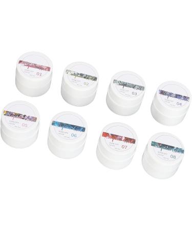 Glitter Nail Polish 8 Shiny Metallic Colors Professional Nail Gel for Salon - Buy Online on SooperMarket.com