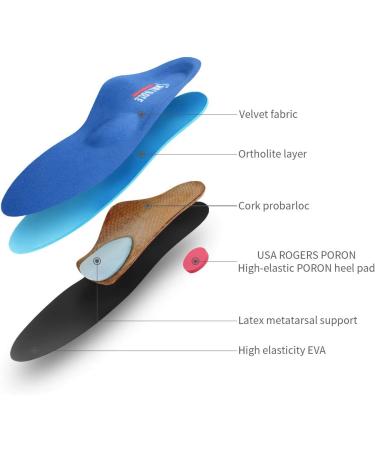 Valsole Orthopedic Insoles for Men & Women - Soft Shoe Inserts for Flat Feet & Plantar Fasciitis - Comfort support | EU Size 40-41 (26cm) V107B - Buy Online on SooperMarket.com