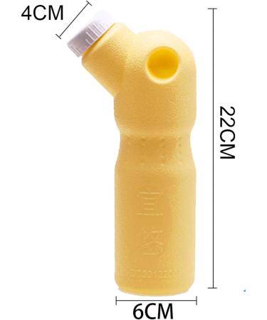 Portable Urinal for Men 600ml Spill Proof Plastic Male Pee Bottle Urine Jar for Men with Lid Male Urinal Pee Urine Bottle for/Elderly/Car Use Yellow - Buy Online on SooperMarket.com