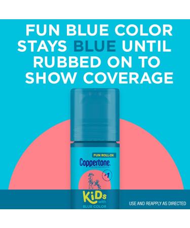 Coppertone Kids Blue Zinc Oxide Roll-On Sunscreen | Tear Free 2.5 fl oz Bottle - Buy Online on SooperMarket.com