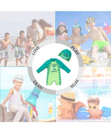 UPF 50+ Baby Boy Dinosaur Swimwear Set with Sun Hat | 18-24 Months - Buy Online on SooperMarket.com