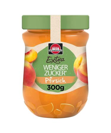 Schwartau Extra Less Sugar Peach reduced sugar fruit spread 300g