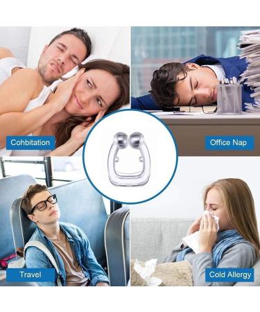 Silicone Magnetic Anti Snoring Clips - Set of 4 | Snore Stopper Nasal Dilator for Men and Women - White - Buy Online on SooperMarket.com