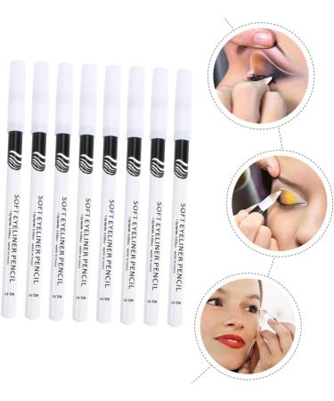 Mikinona 24pcs Eyeliner Pencil Brown Eyeshadow Glitter Eyeshadow Brown Eye Liner Pencil Wooden Pole White - Buy Online on SooperMarket.com
