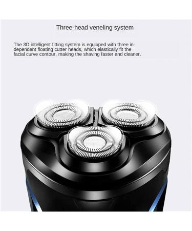 GeRRiT Rechargeable Waterproof IPX7 Electric Shaver for Men - Wet & Dry Rotary Shaving Razor with Pop-up Trimmer - Blue - Buy Online on SooperMarket.com