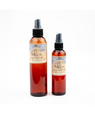 Grand Parfums Egyptian Musk Perfume Body Mist and Room Spray (4 Oz Black Spray Cap) 1 Count (Pack of 1) Black Spray Cap
