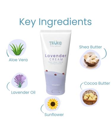 TruKid Lavender Skin Cream for Kids - Natural Hydrating Moisturizer with Shea Butter & Vitamin E - 3.4oz - Buy Online on SooperMarket.com